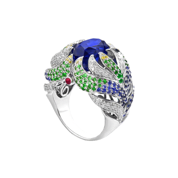 轻舞海藻-·-蓝宝石戒指