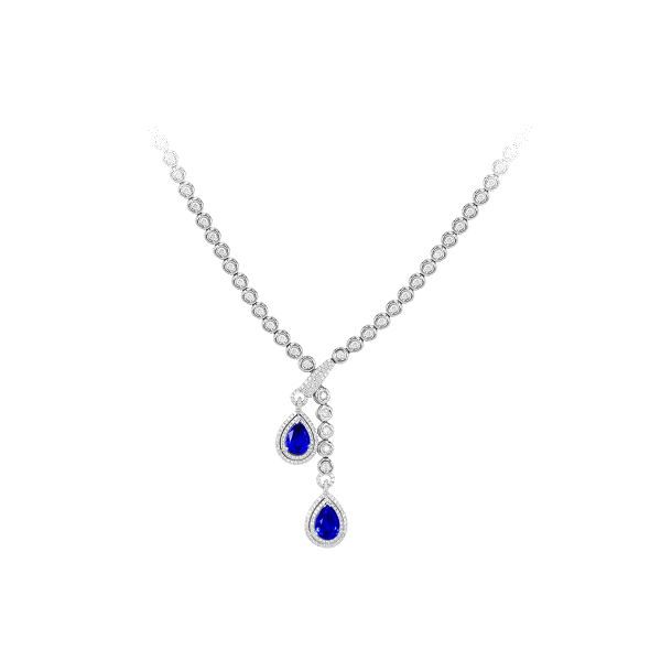 露凝-·-蓝宝石钻石项链